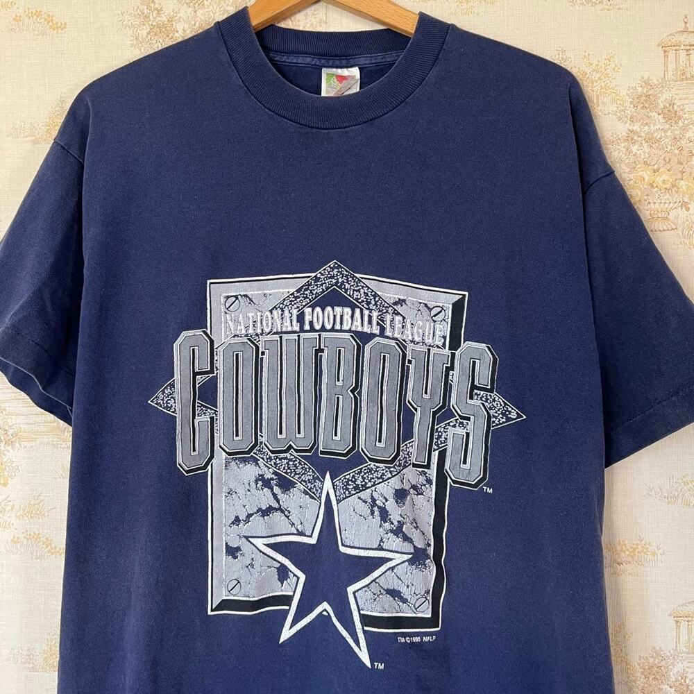 Vintage 1995 Dallas Cowboys Graphic Tee | Single Stitch NFL | Size XL